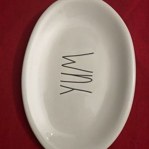 Rae Dunn Yum oval snack plate